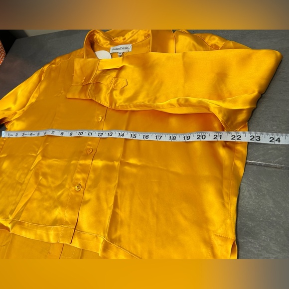 NWT Weekend Stories Celestina Shirt in Melon - Picture 5 of 8